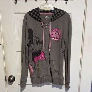 Disney Parks Gray and Pink Hoodie